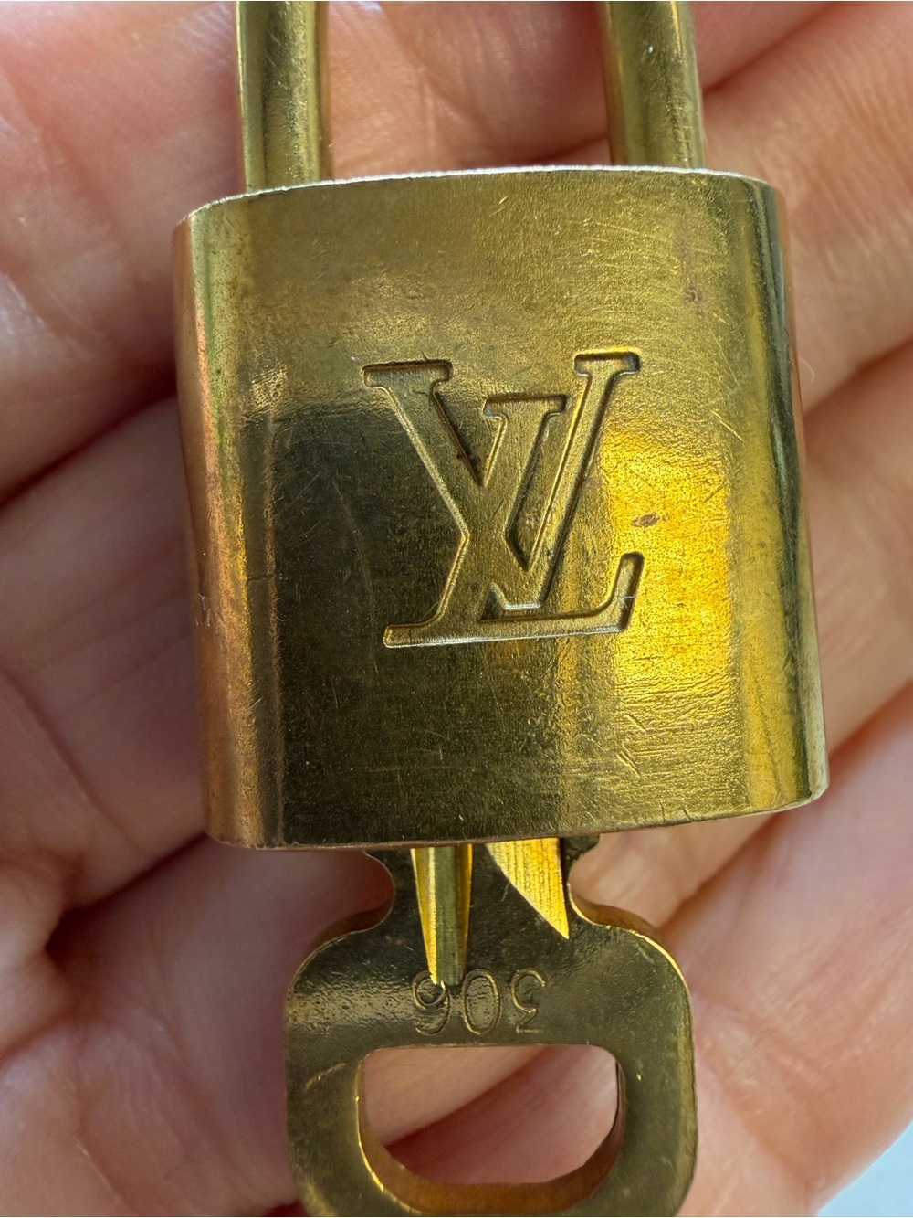 Louis Vuitton Gold Padlock and Key Set - Picture 5 of 6